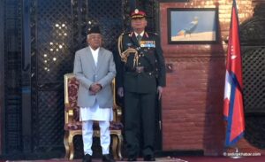 भारतीय स्थल सेनाध्यक्ष सेठलाई नेपाली सेनाको मानार्थ महारथीको दर्ज्यानी चिह्न प्रदान