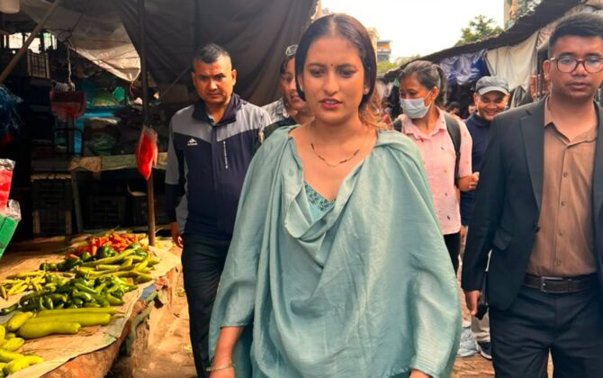 भृकुटीमण्डपमा मन्त्री बादीको छड्के अनुगमन, 