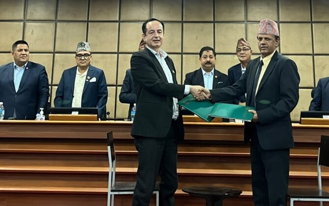 कामना सेवा विकास बैंक र नेपाल उद्योग वाणिज्य महासंघबीच सम्झौता